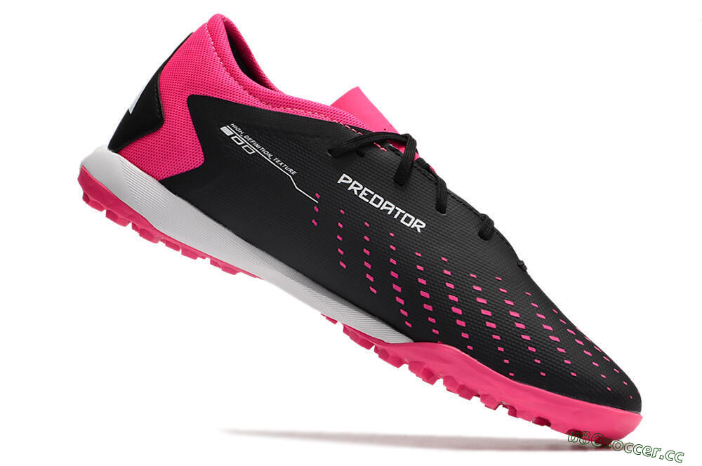 Men's Adidas Predator Accuracy.3 TF Artificial Turf Low-Tops Football Shoes - Black/Pink/White 4