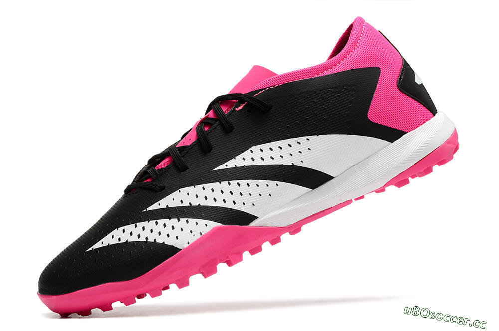 Men's Adidas Predator Accuracy.3 TF Artificial Turf Low-Tops Football Shoes - Black/Pink/White 5