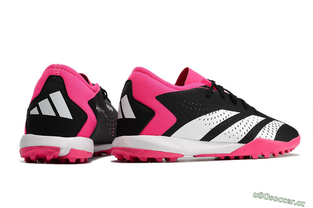 Men's Adidas Predator Accuracy.3 TF Artificial Turf Low-Tops Football Shoes - Black/Pink/White 6