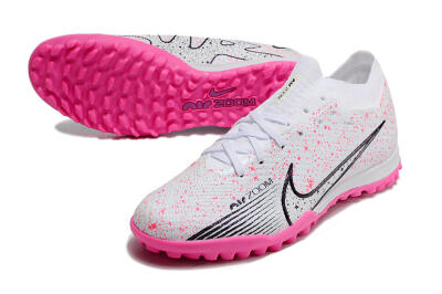 Men's Nike Air Zoom Mercurial Vapor 15 Elite TF Artificial Turf Low-Tops Football Shoes - White/Black/Pink