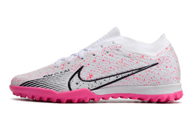 Men's Nike Air Zoom Mercurial Vapor 15 Elite TF Artificial Turf Low-Tops Football Shoes - White/Black/Pink