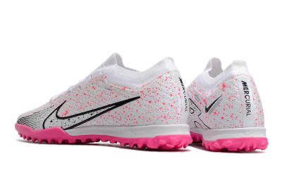 Men's Nike Air Zoom Mercurial Vapor 15 Elite TF Artificial Turf Low-Tops Football Shoes - White/Black/Pink