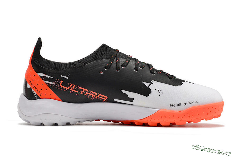 Men's Puma Ultra Ultimate TF Artificial Turf Low-Tops Football Shoes - Black/Grey/Red 7