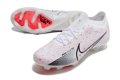 Men's Nike Air Zoom Mercurial Vapor 15 Elite FG Firm Ground Low-Tops Football Boots - White/Pink/Black
