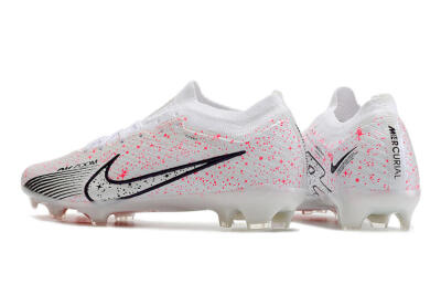 Men's Nike Air Zoom Mercurial Vapor 15 Elite FG Firm Ground Low-Tops Football Boots - White/Pink/Black