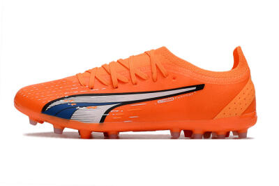 Men's Puma Ultra Ultimate MG MG Multi Ground Low-Tops Football Boots - Orange/White/Blue