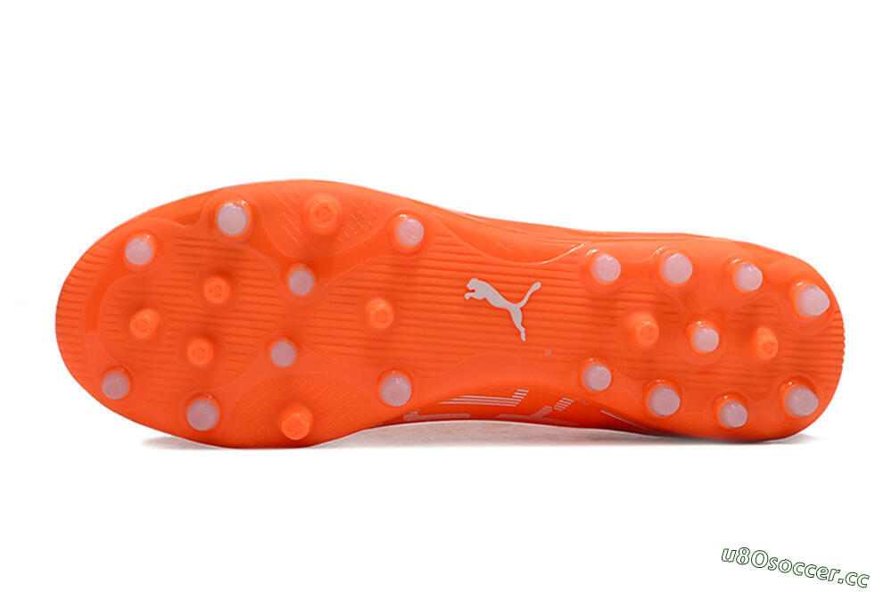 Men's Puma Ultra Ultimate MG MG Multi Ground Low-Tops Football Boots - Orange/White/Blue 6