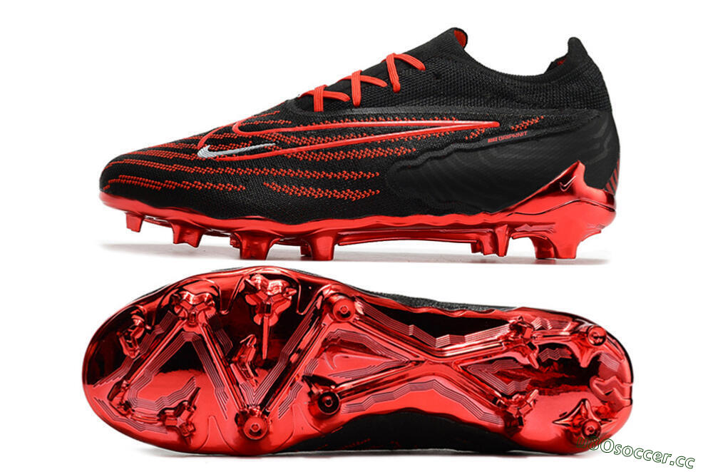 Men's Nike Phantom GX Elite FG Firm Ground Low-Tops Football Boots - Black/White 1