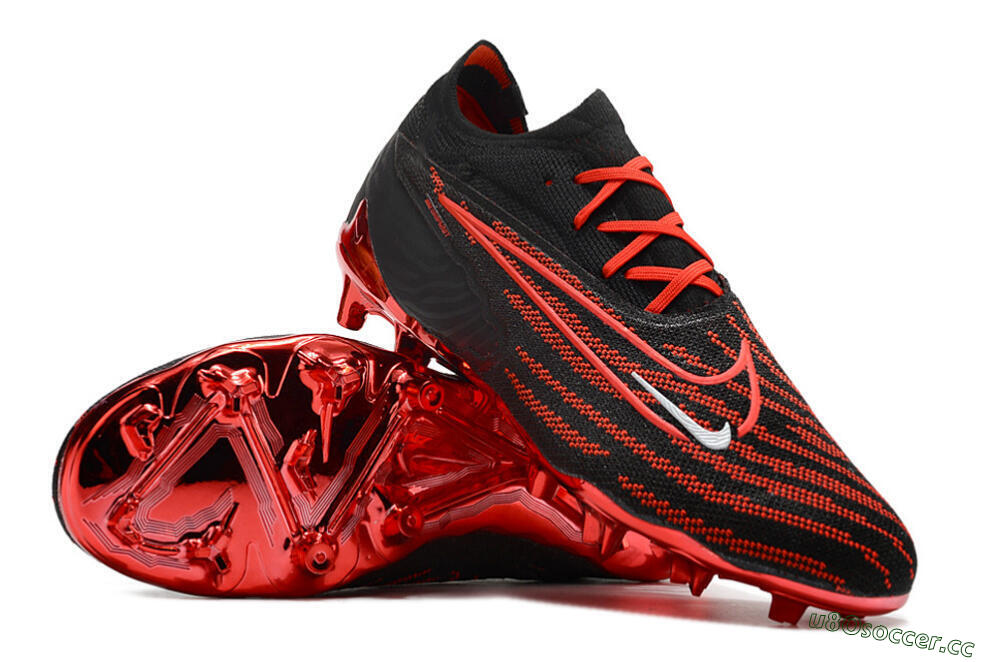 Men's Nike Phantom GX Elite FG Firm Ground Low-Tops Football Boots - Black/White 3
