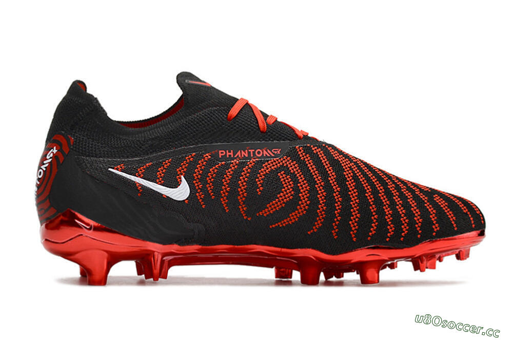 Men's Nike Phantom GX Elite FG Firm Ground Low-Tops Football Boots - Black/White 4