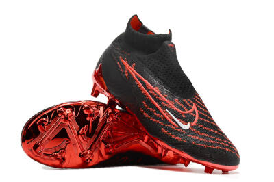 Men's Nike Phantom GX Elite DF FG Firm Ground High-Tops Football Boots - Black/Red
