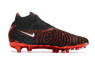 Men's Nike Phantom GX Elite DF FG Firm Ground High-Tops Football Boots - Black/Red