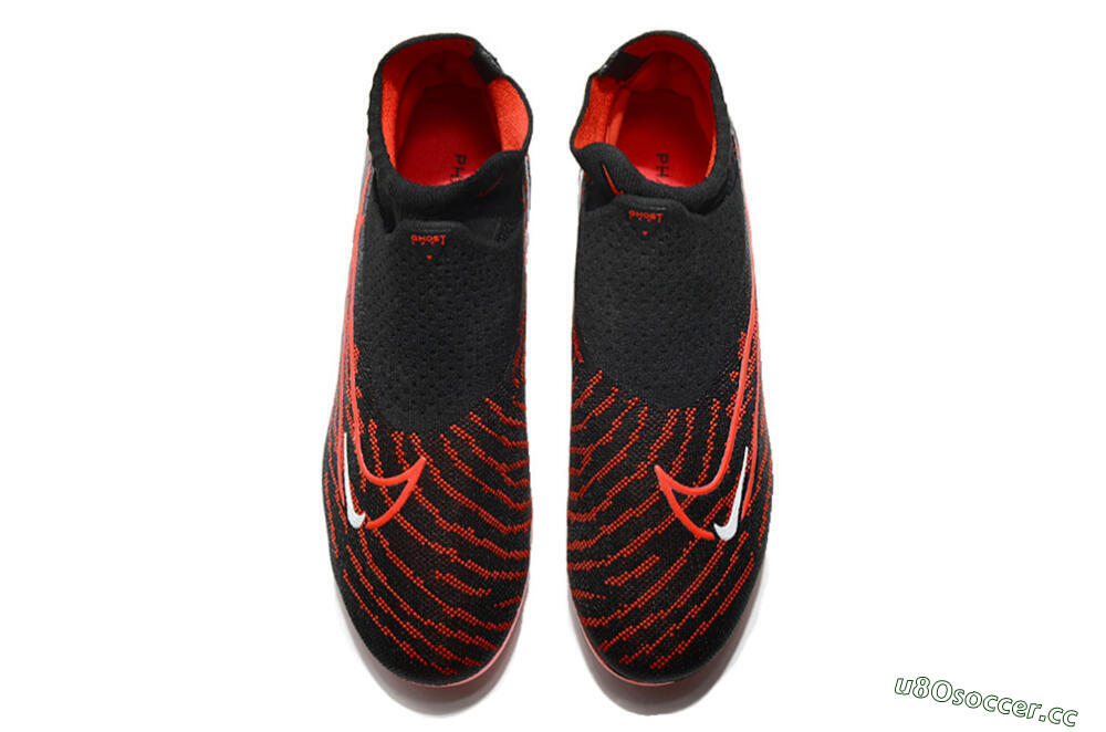 Men's Nike Phantom GX Elite DF FG Firm Ground High-Tops Football Boots - Black/Red 5