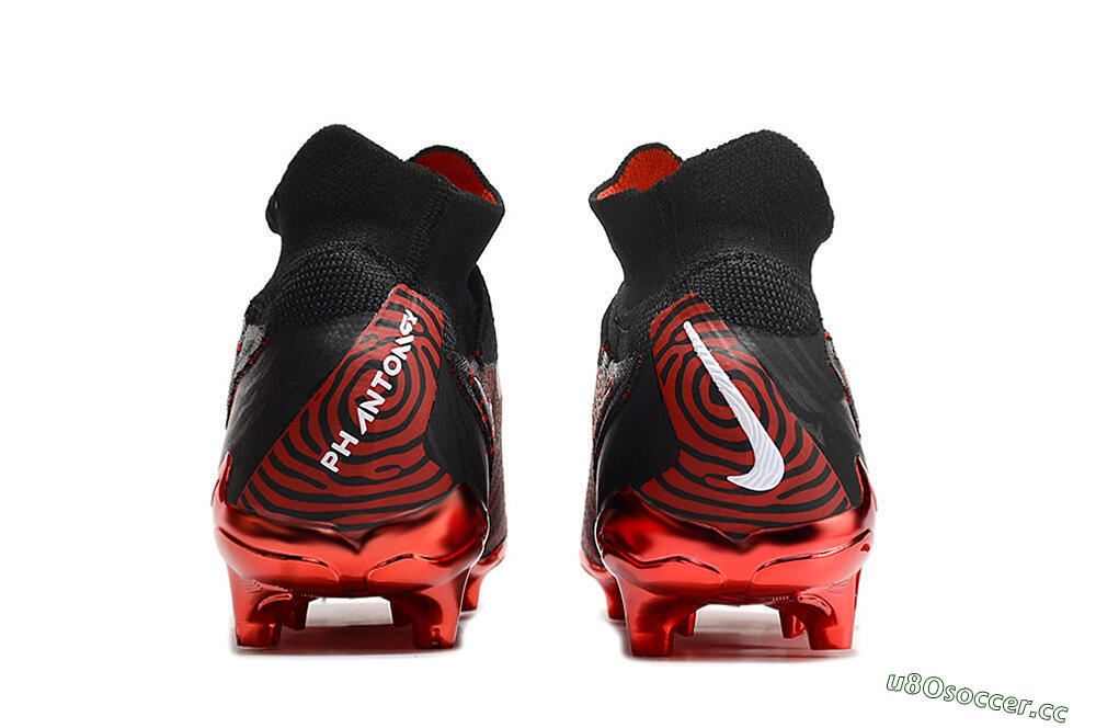 Men's Nike Phantom GX Elite DF FG Firm Ground High-Tops Football Boots - Black/Red 6