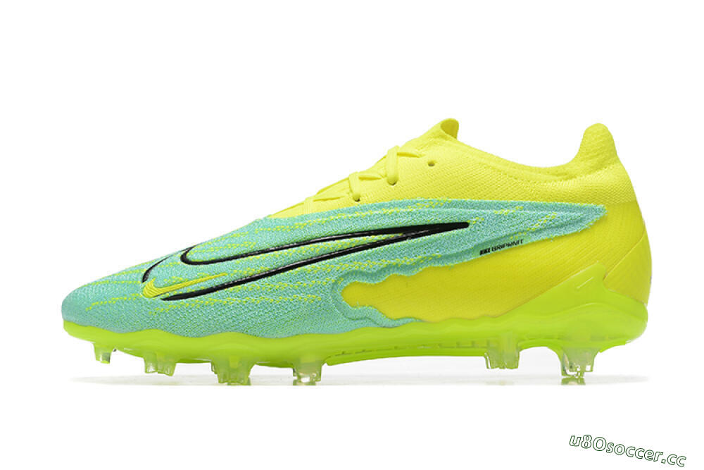 Men's Nike Phantom GX Elite FG Firm Ground Low-Tops Football Boots - Green/Blue/Black 0