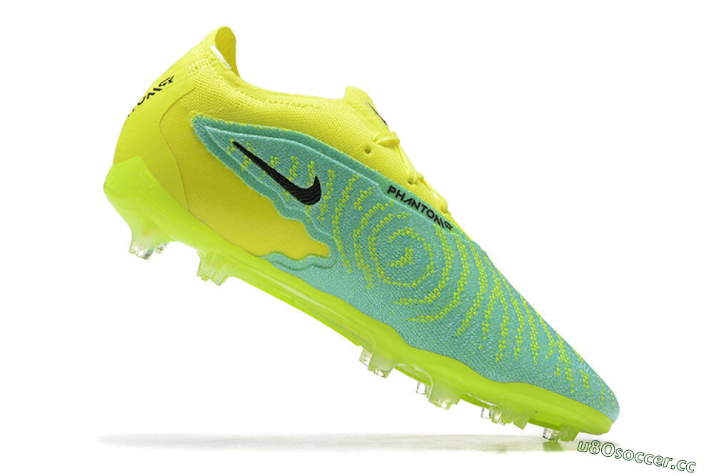 Men's Nike Phantom GX Elite FG Firm Ground Low-Tops Football Boots - Green/Blue/Black 7