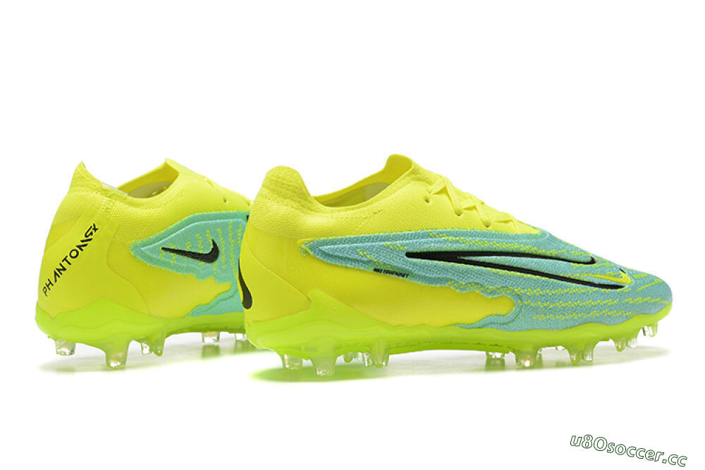 Men's Nike Phantom GX Elite FG Firm Ground Low-Tops Football Boots - Green/Blue/Black 9