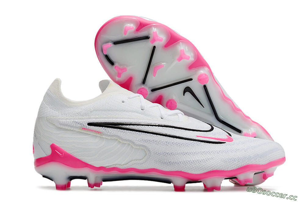 Men's Nike Phantom GX Elite FG Firm Ground Low-Tops Football Boots - White/Pink/Black 2
