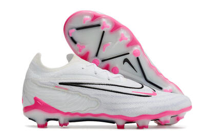 Men's Nike Phantom GX Elite FG Firm Ground Low-Tops Football Boots - White/Pink/Black