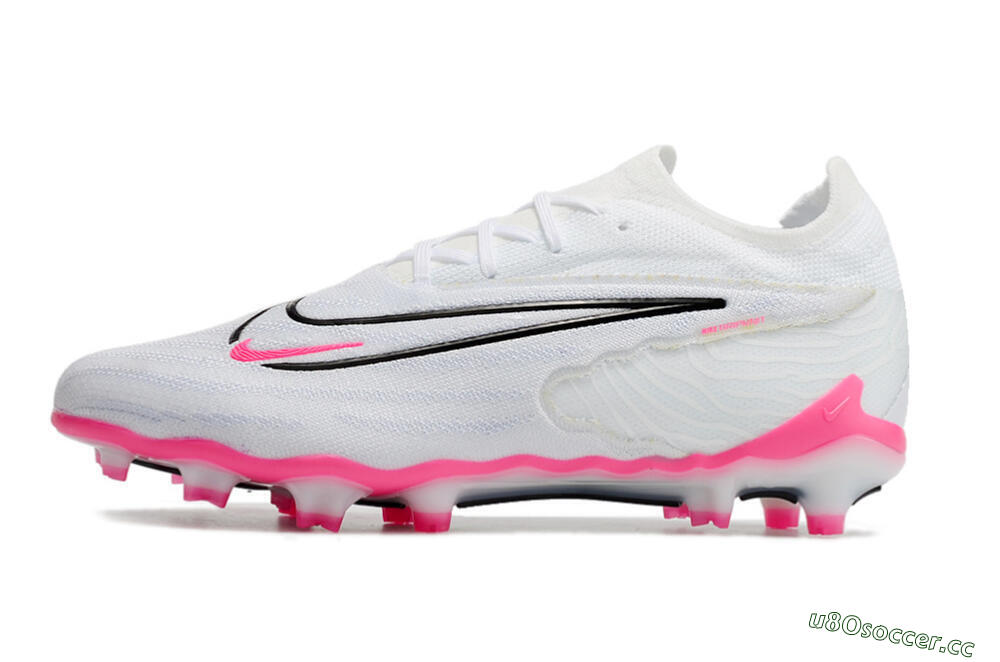 Men's Nike Phantom GX Elite FG Firm Ground Low-Tops Football Boots - White/Pink/Black 0
