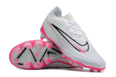 Men's Nike Phantom GX Elite FG Firm Ground Low-Tops Football Boots - White/Pink/Black
