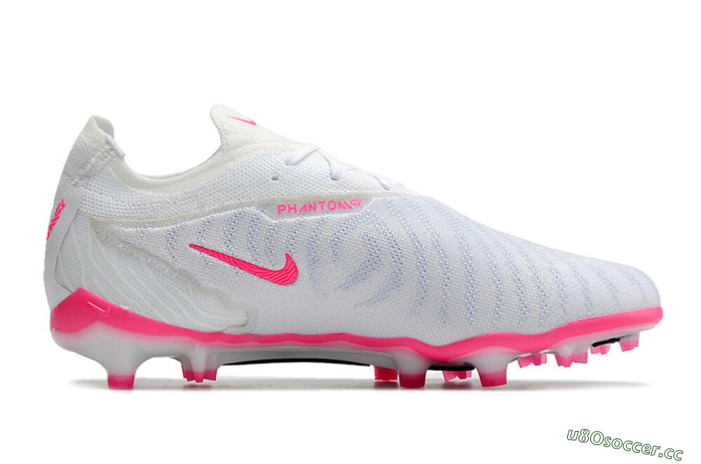 Men's Nike Phantom GX Elite FG Firm Ground Low-Tops Football Boots - White/Pink/Black 4