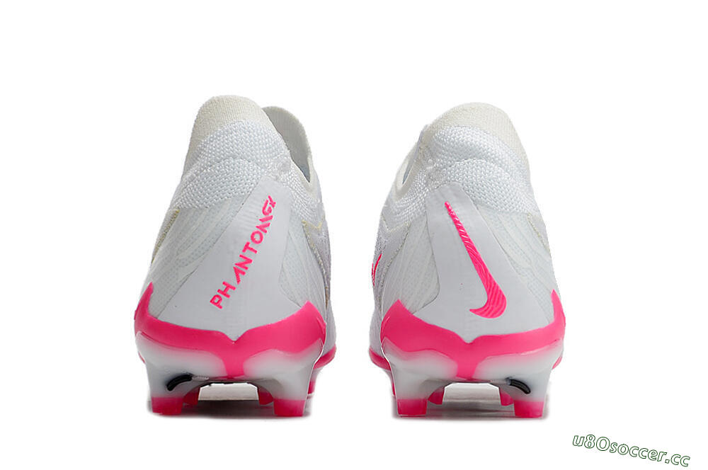 Men's Nike Phantom GX Elite FG Firm Ground Low-Tops Football Boots - White/Pink/Black 6
