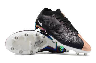 Men's Nike Air Zoom Mercurial Vapor 15 Elite AG Artificial Grass Low-Tops Football Boots - Black/White/Brown