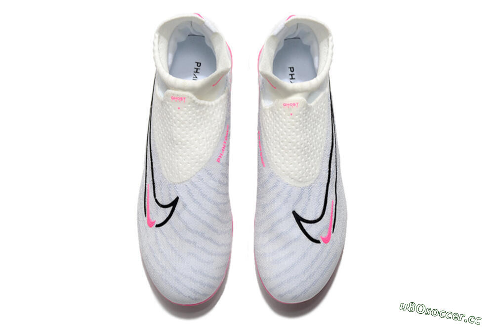 Men's Nike Phantom GX Elite DF FG Firm Ground High-Tops Football Boots - White/Black/Pink 5