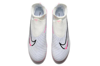 Men's Nike Phantom GX Elite DF FG Firm Ground High-Tops Football Boots - White/Black/Pink