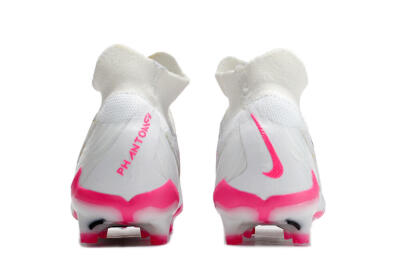 Men's Nike Phantom GX Elite DF FG Firm Ground High-Tops Football Boots - White/Black/Pink