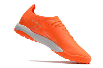 Men's Puma Ultra Ultimate TF Artificial Turf Low-Tops Football Shoes - Orange/White/Blue