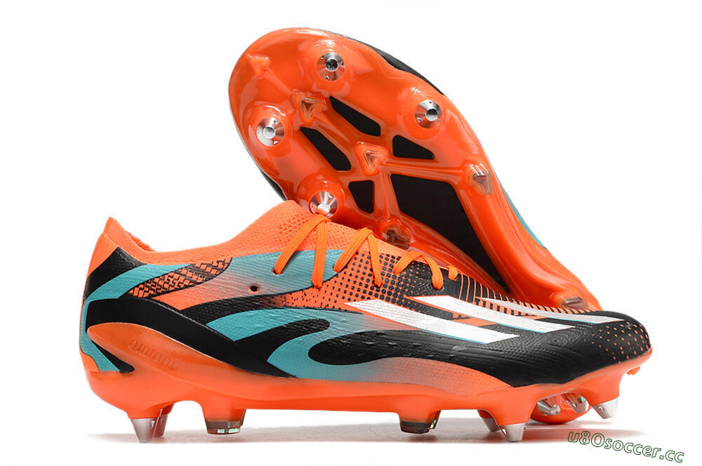 Men's Adidas X Speedportal.1 SG Soft Ground Low-Tops Football Boots - Orange/Black 2