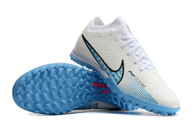 Unisex Nike Air Zoom Mercurial Vapor 15 Elite TF Artificial Turf Low-Tops Football Shoes - White/Blue/Black
