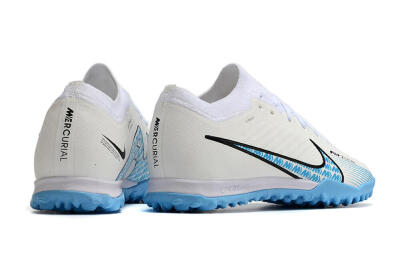 Unisex Nike Air Zoom Mercurial Vapor 15 Elite TF Artificial Turf Low-Tops Football Shoes - White/Blue/Black
