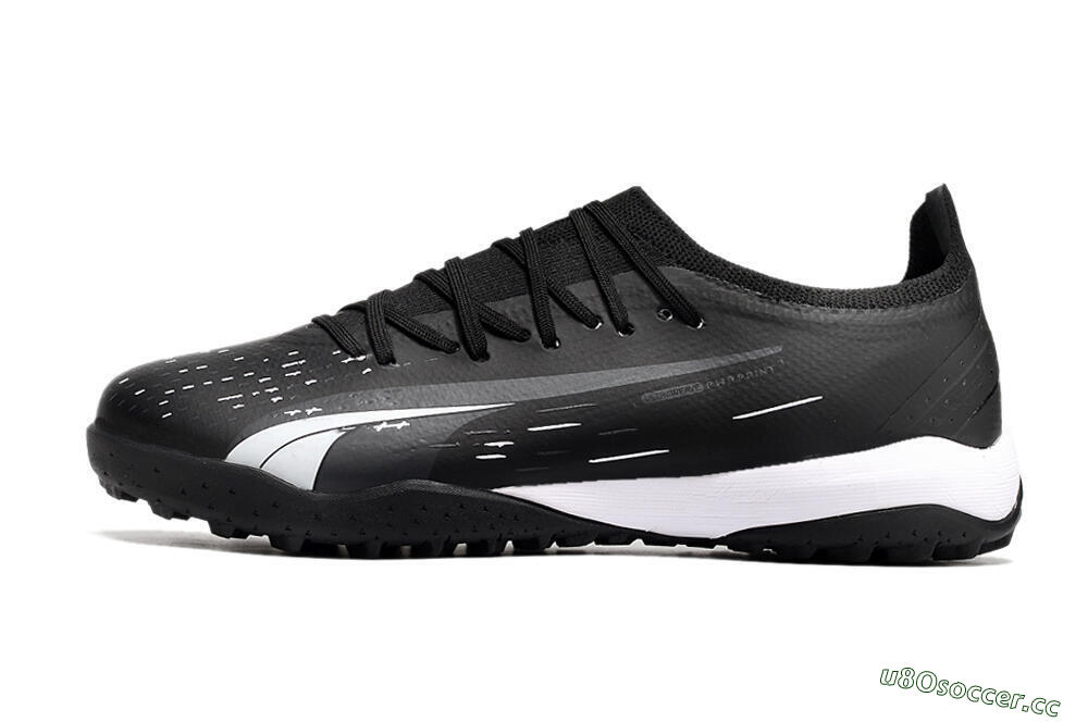 Men's Puma Ultra Ultimate TF Artificial Turf Low-Tops Football Shoes - Black/White 0