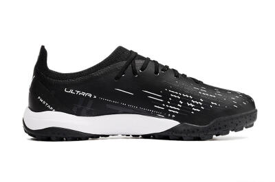 Men's Puma Ultra Ultimate TF Artificial Turf Low-Tops Football Shoes - Black/White