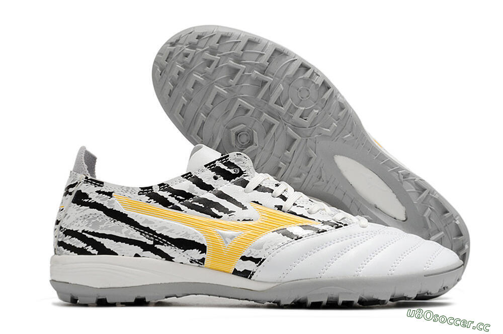 Men's Mizuno Morelia Neo 3 Pro TF Artificial Turf Low-Tops Football Shoes - White/Camo 2