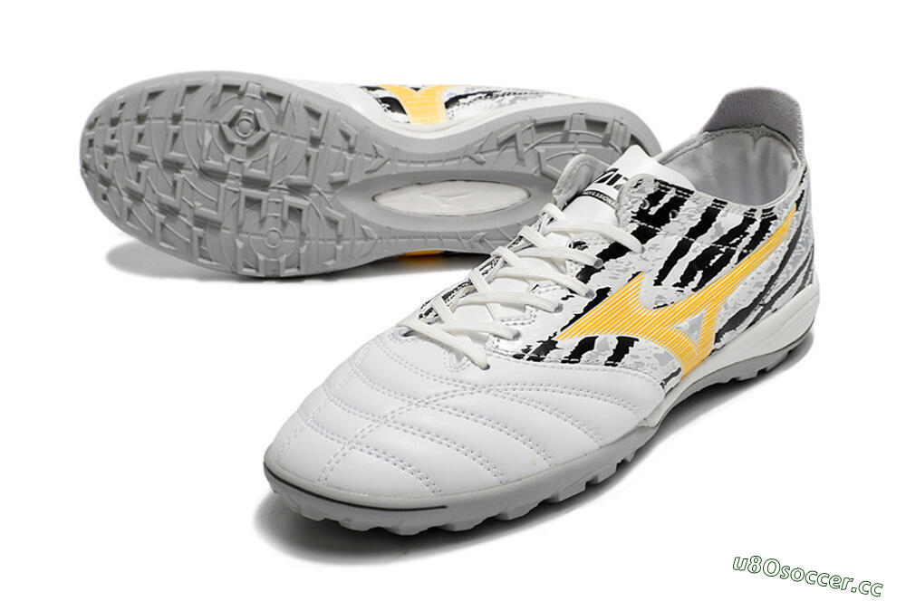 Men's Mizuno Morelia Neo 3 Pro TF Artificial Turf Low-Tops Football Shoes - White/Camo 3