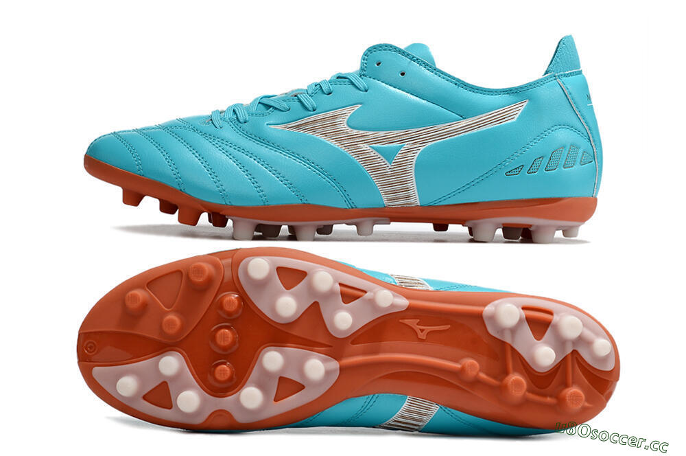 Men's Mizuno Morelia Neo AG Artificial Grass Low-Tops Football Boots - Blue/White 1