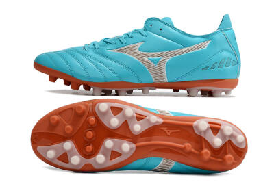 Men's Mizuno Morelia Neo AG Artificial Grass Low-Tops Football Boots - Blue/White