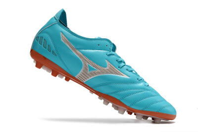 Men's Mizuno Morelia Neo AG Artificial Grass Low-Tops Football Boots - Blue/White