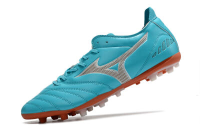 Men's Mizuno Morelia Neo AG Artificial Grass Low-Tops Football Boots - Blue/White