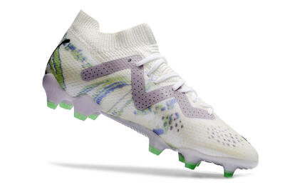 Men's Puma Future Ultimate FG Firm Ground Low-Tops Football Boots - White/Grey/Blue