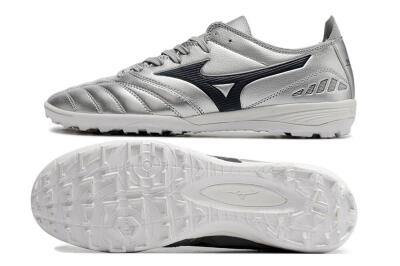 Men's Mizuno Morelia Neo 3 Pro TF Artificial Turf Low-Tops Football Shoes - Silver/Black