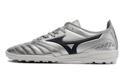Men's Mizuno Morelia Neo 3 Pro TF Artificial Turf Low-Tops Football Shoes - Silver/Black