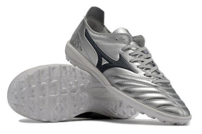 Men's Mizuno Morelia Neo 3 Pro TF Artificial Turf Low-Tops Football Shoes - Silver/Black