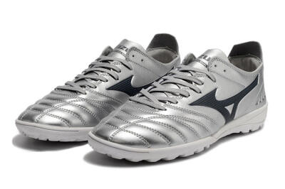 Men's Mizuno Morelia Neo 3 Pro TF Artificial Turf Low-Tops Football Shoes - Silver/Black