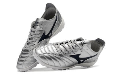Men's Mizuno Morelia Neo 3 Pro TF Artificial Turf Low-Tops Football Shoes - Silver/Black
