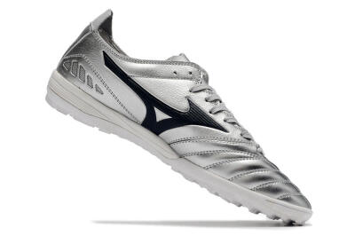Men's Mizuno Morelia Neo 3 Pro TF Artificial Turf Low-Tops Football Shoes - Silver/Black